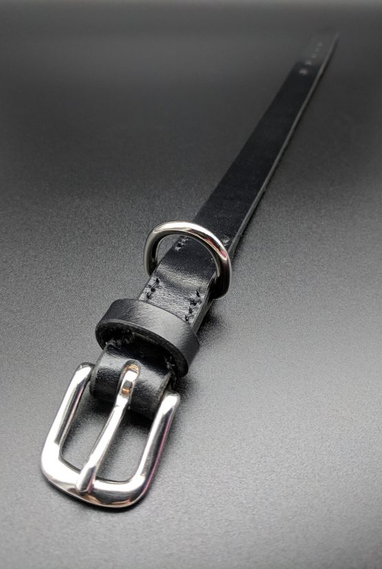 The Classic Dog Collar - Black - Stainless Steel