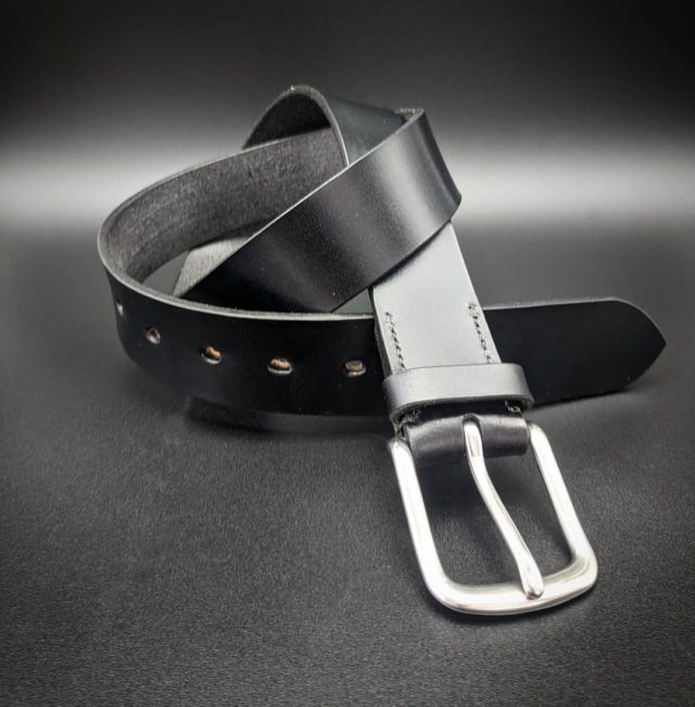 Bespoke// Classic belt // Black bridle with stainless steel buckle// Made 1 1/2" wide to fit a professional gardener's accessories on // My belts are not only stylish but very practical too
